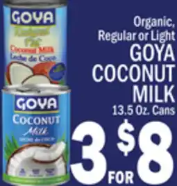 C Town Organic, Regular or Light GOYA COCONUT MILK offer