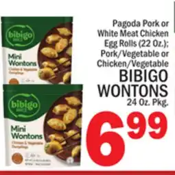 C Town BIBIGO WONTONS 24 Oz. Pkg offer
