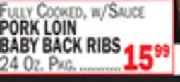 C Town PORK LOIN BABY BACK RIBS offer