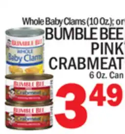 C Town BUMBLE BEE PINK CRABMEAT offer
