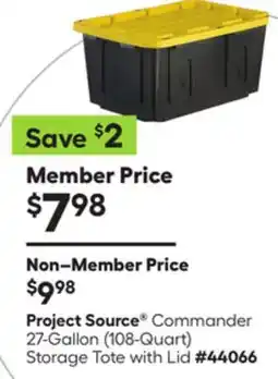 Lowe's Commander Storage Tote with Lid offer