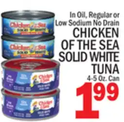 C Town CHICKEN OF THE SEA SOLID WHITE TUNA offer