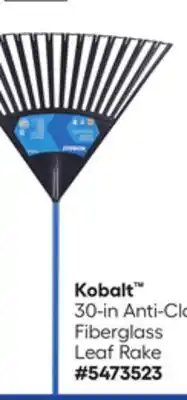 Lowe's 30-in Anti-Clog Fiberglass Leaf Rake offer