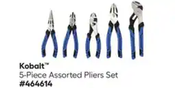 Lowe's 5-Piece Assorted Pliers Set offer