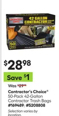 Lowe's 50-Pack 42-Gallon Contractor Trash Bags offer