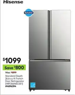 Lowe's Standard Depth 26.6-cu ft French Door Refrigerator offer