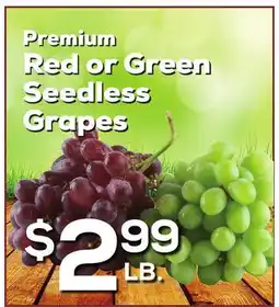 DeCicco & Sons Premium Red or Green Seedless Grapes offer