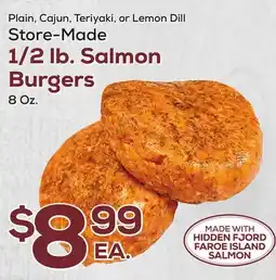 DeCicco & Sons Store-Made 1/2 lb.Salmon Burgers offer