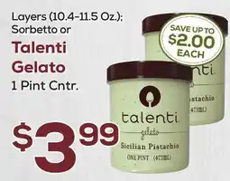 DeCicco & Sons Talenti Gelato, 1 Pint Cntr offer