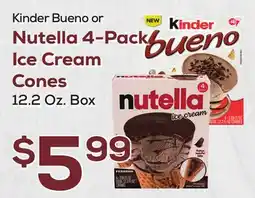 DeCicco & Sons Nutella 4-Pack Ice Cream Cones offer