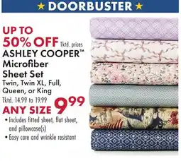 Boscov's ASHLEY COOPER Microfiber Sheet Set offer