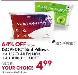 Boscov's ISOPEDIC Bed Pillows offer