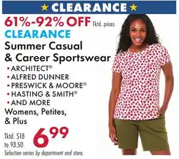 Boscov's Summer Casual & Career Sportswear offer