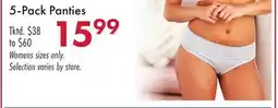 Boscov's 5-Pack Panties offer