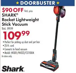 Boscov's SHARK Rocket Lightweight Stick Vacuum offer