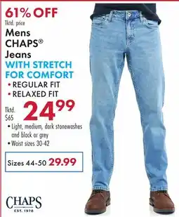 Boscov's Mens CHAPS Jeans offer