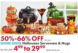 Boscov's ENTIRE STOCK Halloween Serveware & Mugs offer