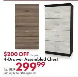 Boscov's 4-Drawer Assembled Chest offer