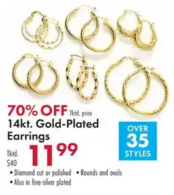 Boscov's 14kt. Gold-Plated Earrings offer