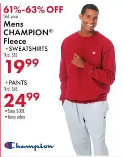 Boscov's Mens CHAMPION Fleece offer