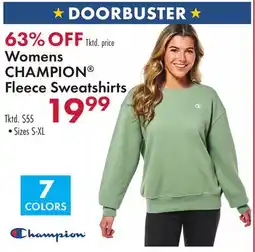 Boscov's Womens CHAMPION Fleece Sweatshirts offer