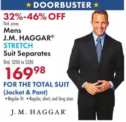 Boscov's Men's J.M. HAGGAR STRETCH Suit Separates offer