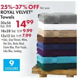Boscov's ROYAL VELVET Towels offer