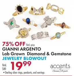 Boscov's GIANNI ARGENTO Lab Grown Diamond & Gemstone offer