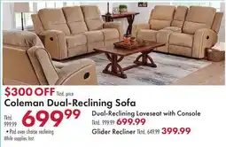 Boscov's Coleman Dual-Reclining Sofa offer