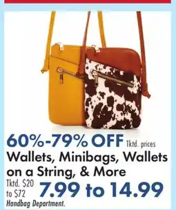 Boscov's Wallets, Minibags, Wallets on a String, & More offer