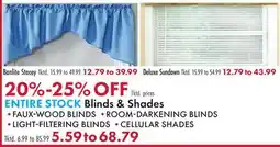 Boscov's ENTIRE STOCK Blinds & Shades offer