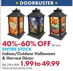 Boscov's Indoor/Outdoor Halloween & Harvest Décor offer