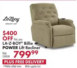 Boscov's LA-Z-BOY Billie POWER Lift Recliner offer