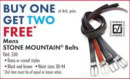 Boscov's Mens STONE MOUNTAIN Belts offer
