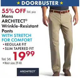 Boscov's ARCHITECT Wrinkle-Resistant Pants offer