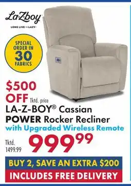 Boscov's LA-Z-BOY Cassian POWER Rocker Recliner with Upgraded Wireless Remote offer