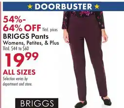 Boscov's BRIGGS Pants offer