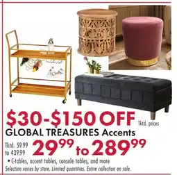 Boscov's GLOBAL TREASURES Accents offer