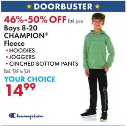 Boscov's Boys 8-20 CHAMPION Fleece offer