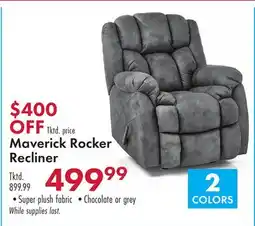Boscov's Maverick Rocker Recliner offer