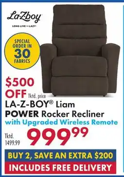 Boscov's LA-Z-BOY Liam POWER Rocker Recliner with Upgraded Wireless Remote offer