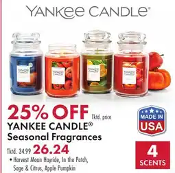 Boscov's YANKEE CANDLE Seasonal Fragrances offer