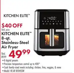 Boscov's KITCHEN ELITE 8-qt. Stainless-Steel Air Fryer offer