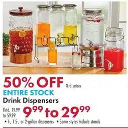Boscov's ENTIRE STOCK Drink Dispensers offer