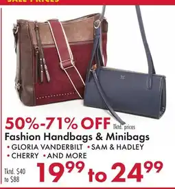 Boscov's Fasion Handbags & Minibags offer