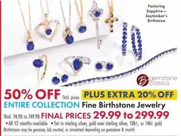 Boscov's ENTIRE COLLECTION Fine Birthstone Jewelry offer