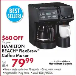 Boscov's HAMILTON BEACH FlexBrew Coffee Maker offer
