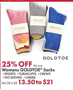 Boscov's Womens GOLDTOE Socks offer