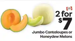 Weis Markets Jumbo Cantaloupes or Honeydew Melons offer