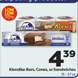 Weis Markets Klondike Bars, Cones, or Sandwiches offer